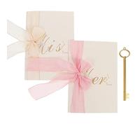 YARNOW Wedding Vow Cards and Uniform Coloring with Smooth 2pcs Delicate Paper Vow Speech Cards Color for for Important Occasions and Party Speeches