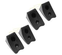 YARNOW Wheel Chocks with Compression Resistance Black 4pcs Plastic Portable Sturdy Tire Stoppers for Car and Vehicle Suitable for Garage and Parking Use