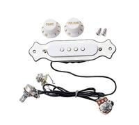 YARNOW White Iridescent Soundhole Pickup for String Guitar Volume Tone Control Knob Magnetic Guitar Pickup