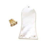 YARNOW White Shel Electric Guitar Truss Rod Cover Screws Thickness Compatible with Electric Guitar and Bass Easy Installation Durable Accessory for Musicians