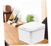YARNOW White Smart Sensor Car Trash Can Automatic Touchless Garbage Bin with Snack Storage Easy Install Battery Operated Compact Organizer for Vehicles