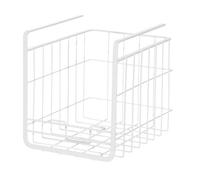 YARNOW Wire Hanging Basket White 9.3X8.3X6.1 Inches under Shelf Storage Rack for Kitchen and Cupboard