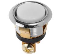 YARNOW Wired Door Bell Push Button, Round Doorbell Button, Silver Plastic Metal, Wall Mounted, Home Garage