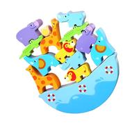 YARNOW Wood Cartoon Animal Building Blocks Educational Early Learning Toy for Toddlers Promotes Logical Thinking and Communication Skills Safe Wooden Materials for Interactive Play