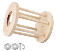 YARNOW Wood Container Feeder Cage Mount Container Reduce Waste Not Easy to Fade Or Break High-grade Wood Fence Design Pet Hay Rack for Rabbit and Small Animals