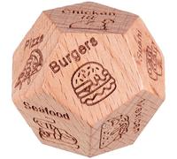 YARNOW Wooden 12-Sided Food Decision for, Boxwood Material, Small Pocket Game Accessory for Dinner Ideas and Fun