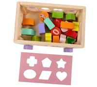 YARNOW Wooden Animal Shape Matching Toy for Boy Girl Pink Intelligence Car for Early Education Fine Motor Skill Development and Cognitive Learning Activities