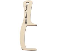 YARNOW Wooden Bald Man Comb with Wide Teeth for Comedy Acts and Clown Costumes, Beige Prank Hairbrush that Relieves Head Fatigue, Funny Grooming Tool for Bold Men