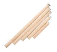 YARNOW Wooden Bird Perches with Thick Design and Smooth Finish for Cage 5pcs Sturdy Parrot Stand Perch for Conures and Small Parakeets, for Bird Cage Exercising