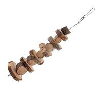 YARNOW Wooden Biting Toy for Hamsters Hanging Chews for Rabbits Natural Material No Harm