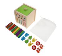 YARNOW Wooden Color Sorting for Montessori Shape Sorter Educational Puzzle Game with Animal Patterns Solid Wood Construction for Fine Motor Skills and Visual Perception Development Ages
