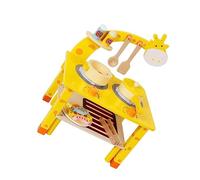 YARNOW Wooden Educational Cooking Set Cartoon Giraffe Bbq Playhouse Safe Non Toxic Material Enhances Hand Eye Coordination Birthday Boys