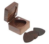 YARNOW Wooden Folk Guitar Pick Boxed Plectrum Ergonomic Design Durable and Practical Electric Guitar Accessories for Players
