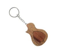 YARNOW Wooden Guitar Plectrum Keychain Creative and Delicate Design with Magnetic Storage Box, Lightweight and Convenient to Use Guitar Pick Holder for Schools and Travel