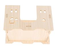 YARNOW Wooden Hamster House Small Animal Hideout Hut with Multi-chamber Design, Natural Solid Wood Habitat Cabin for Hamsters, Mice, Guinea Pigs - Small Pets Shelter and Play