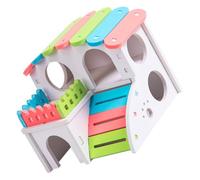 YARNOW Wooden Hamster House Small Hedgehog Hideout Safe Pet Home Shelter Suitable for Mouse and Small Animals Pet Play Spot