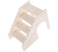 YARNOW Wooden Hamster Ladder for Small Pets Climbing and Playing, Beige Wood Material Sturdy Design to Keep Hamsters and Parrots Busy and Reduce Damage in Cage Accessories