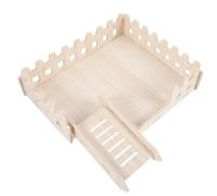 YARNOW Wooden Hamster Playing Platform with Climbing Ladder, Small Pet Cage Accessory for Indoor Hamster and Habitat Décor, Chew-resistant DIY Pet Climbing Stand