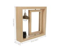 YARNOW Wooden Memorial Picture Frame 6 Inch with Sealed Iron Urn for Ashes, Stable Desktop Frame for Pet or Family Remembrance, Black Keepsake Urn Included