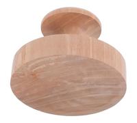 YARNOW Wooden Pancake Press 6cm Diameter Flat Dough Squeezer for Baking Flatbreads and Meat Pies Home Cooking Tortilla and Cookie Rolling Pin Mold