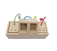 YARNOW Wooden Parrot Foraging Box Bird Chewing Plaything Pet Training Supplies Suitable for Parakeets African Greys Small Birds