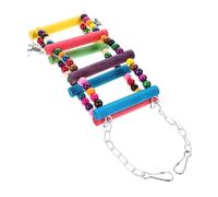 YARNOW Wooden Parrot Hanging Perch Toy Wheel-shaped Bird Swing for Birds for Budgies Cockatiels Conures Enriches Cage Life and Encourages Play