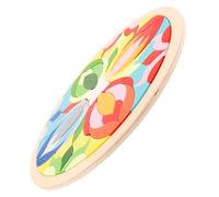 YARNOW Wooden Rainbow Puzzle for Educational with Natural and Safe Paint Creative Early Learning Game for Develop Problem Solving Color Recognition and Teamwork Skills
