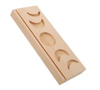 YARNOW Wooden Stand Holder Tarot Deck Stand Elegant Wooden Design Multilayer Compact Structure Moon Shape Rectangle Display Multiple Tarot Cards Easy Installation for Altar