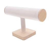 YARNOW Wooden T-bar Bracelet Holder Jewelry Organizer with Stable Base for Watches Bangles Necklaces Portable Display Stand for Home and Retail Store Showcases