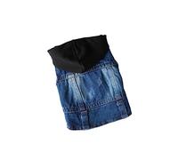 YARNOW XXL Denim PET Vest with Black Knitted Hood Retro Style Easy On/Off Button Suitable for Yorkie Bulldog Chihuahua