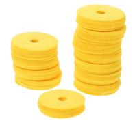 YARNOW Yellow Felt Drum Cymbal Pads 12pcs Double Layer Thick Cotton for Noise Reduction on Cymbal Stands for Studio and Stage Use
