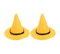 YARNOW Yellow Felt Witch Hat for Women Adults Halloween Costume