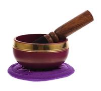 YARNOW Yoga Sound Bowl for Meditation Crafted from Material Purple Accents Use This Decorative Singing Bowl during Yoga Sessions to Enhance Spiritual Practice