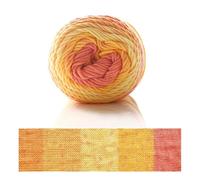 Yarns for Knitting and Crochet Rainbow Segment Dyed Yarn 5 Strand Wool DIY Handmade Knitted Hat(36)