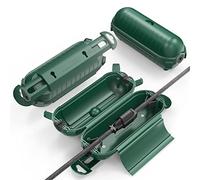 Yarns - Waterproof Outdoor Housing (IP44) for Securing Extension Connections, Weatherproof Protective Box for Cable Extension, Perfect for Outdoor, Decoration, Gardening, etc., Set of 2