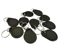 YARONGTECH ISO14443A 13.56mhz 1K Access Control RFID Smart Keychain RFID Key Fob (Pack of 100) (Black)