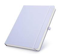 Yarotm A4 Notebook Plain Paper - 1 PC 180 Sheets A4 Notepad with 100gsm Blank Paper - 28.5x21.6cm Pad Light Purple Hardback PU Leather - Note Book Journal for Note Taking, School, Office