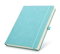 Yarotm A4 Plain Paper Notebook - 180 Sheets/ 360 Pages 100gsm Blank Paper A4 Note Book Pad - 21.6x28.5cm Hardcover PU Leather Notepad for Office Women Man Gift, Light Green