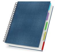 Yarotm A4 Spiral Notebook - 120 Sheets Notepad Journal with 100GSM Lined 7mm Paper 21x28.5cm - Wirebound Hardback Pad with Dividers - A4 Ruled Hardcover Note Book for Office, Dark Blue