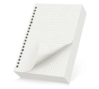 Yarotm A5 Squared Paper Refill - 180 Sheets 100GSM Thick Graph Loose Leaf 8.3x5.6 Inch - 20 Hole Punched Refillable Grid Pages for A5 Ring Binder Notebook Pad, Journal