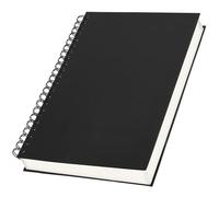 Yarotm Plain Paper Spiral Notebook A4-1 PC Thick A4 Unlined Note Book Wirebound with 100gsm Blank Paper - 21x28.5cm Kraft Hardcover 120 Sheets Blank Notepad Black for School Office Women Man