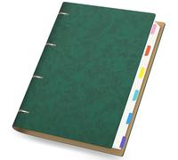 Yarotm Ring Binder Notebook A4-100GSM Squared 5mm Paper Notebook A4-21.5x28cm Spiral Binder Notepads A4 - Refillable PU Leather Notebook 300 Pages - Travel Journal Note Pad, Green