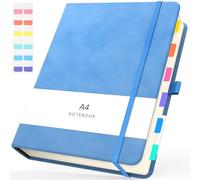 Yarotm Squared Paper Notebook A4-1 PC 180 Sheets A4 Graph Notepad with 100gsm Grid 5mm Paper - 28.5x21.6cm PU Leather Pad Light Blue Hardback - Square Note Book for Note Taking