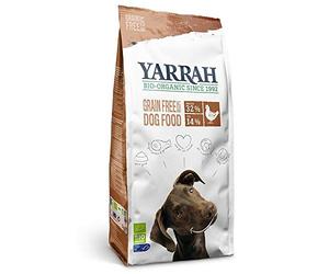 YARRAH Organic Grain-Free Dry Dog Food - For Dogs that have Difficulty Digesting Grains - Tasty Grain-Free Kibble with Organic Chicken, MSC Fish, Peas & Seaweed - 10kg