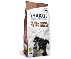 YARRAH Organic Senior Dry Dog Food - A Highly Appetising Meal for your Older Dog - Delicious Kibble with Organic Chicken, MSC Fish, Devil’s Claw, Horsetail and Rose Hips for Dogs aged 7 & Older - 10kg