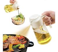 YARRAMATE 2-in-1 Oil Sprayer & Pourer, 17oz Premium Glass Olive Oil Dispenser, Food-Grade, Leak-Proof Fine Mist for Air Fryer