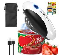 YARRAMATE Electric Can Opener, One Touch Rechargeable Automatic Can Openers for Kitchen Fits All Cans Sizes - Smooth Edge, Hands-Free for Seniors | With Storage Bag, Portable for Travel, Camping, Gift