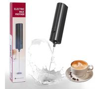 YARRAMATE Mini Powerful Milk Frother Wand, Fast Battery Operated Coffee Mixer, Handheld Drink stirrer, Electric whisk Foam Maker for Lattes, Cappuccino, Matcha, Hot Chocolate (Black)