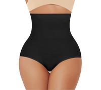 YARRCO Seamless Tummy Control Knickers for Women High Waist Shaping Panties Slimming Underwear Invisible Butt Lifter Panties Shapewear Body Shaper Pant (#02 Black,L)