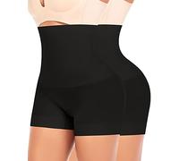 YARRCO Tummy Control Shapewear Shorts for Women Seamless Control Knickers High Waist Under Dress Slip Shorts Lace Slimming Shaping Underwear (#1 Black+Black-Basic,XXL)